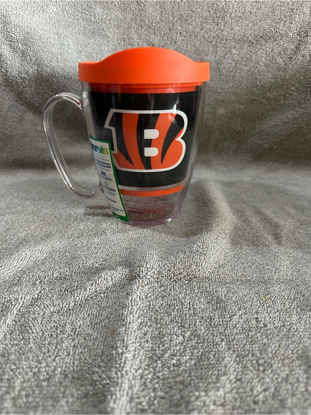Cincinnati Bengals Travel Mug with Orange Lid
